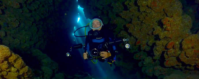 gopro bajo el agua